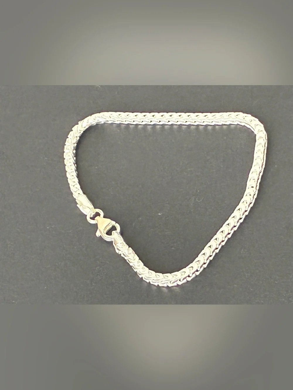 Sterling Silver Franco Bracelet 7” 2.5mm- Silver Tone